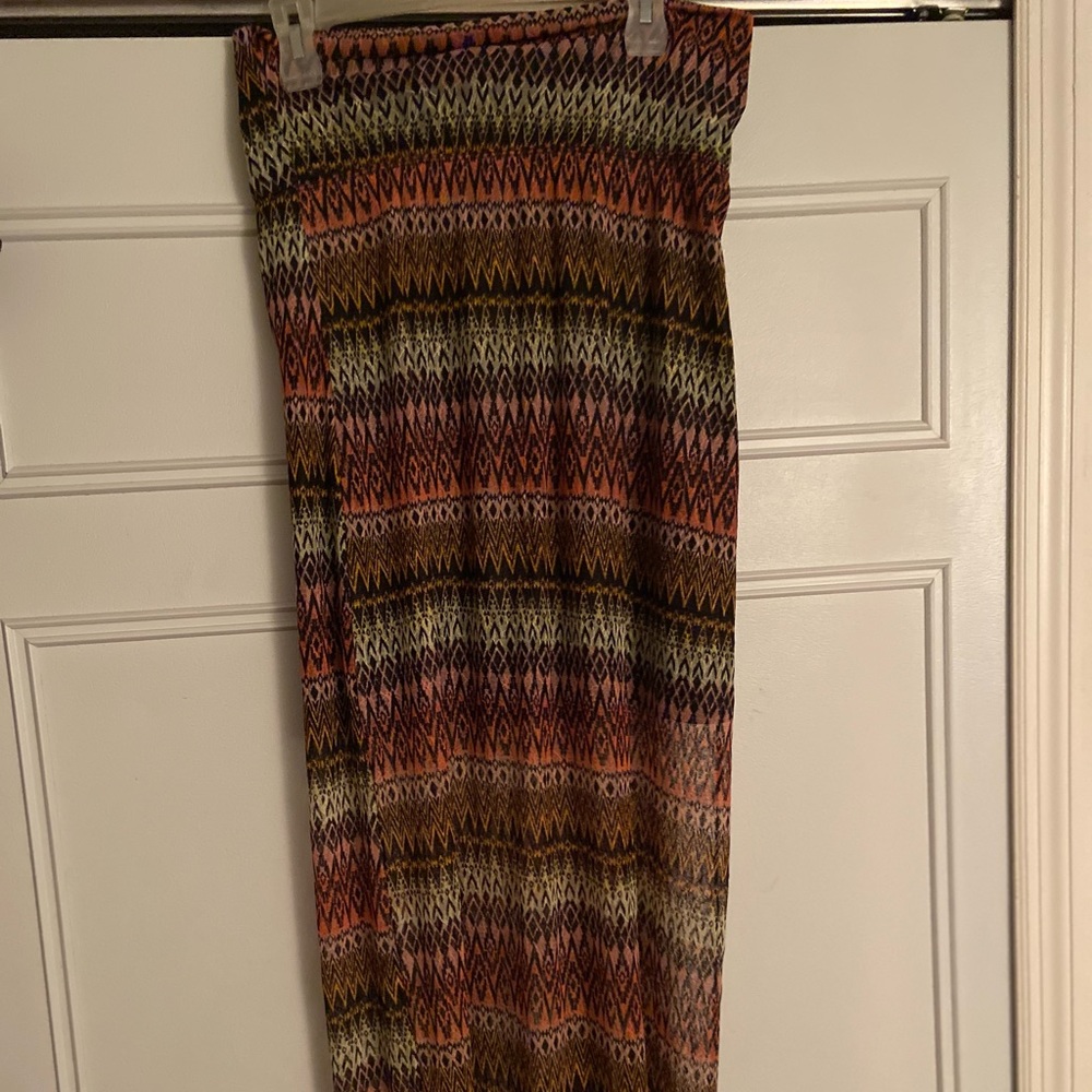 Orange Aztec Skirt